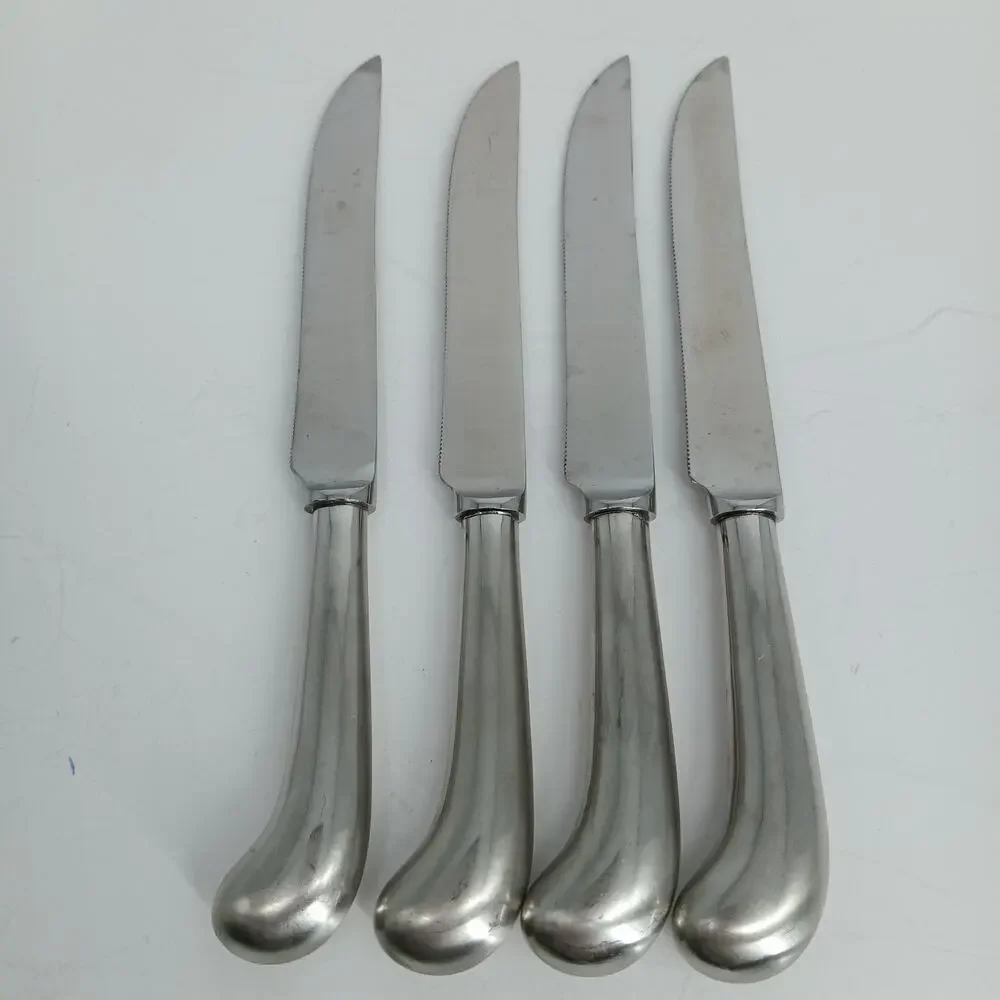 4X SK Cooper Bros QUEEN ANNE Stainless Steak Knives Sheffield England